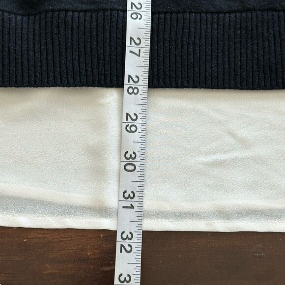 J Jill Mixed 2X Media Layered Sweater Black Cream - Picture 10 of 11